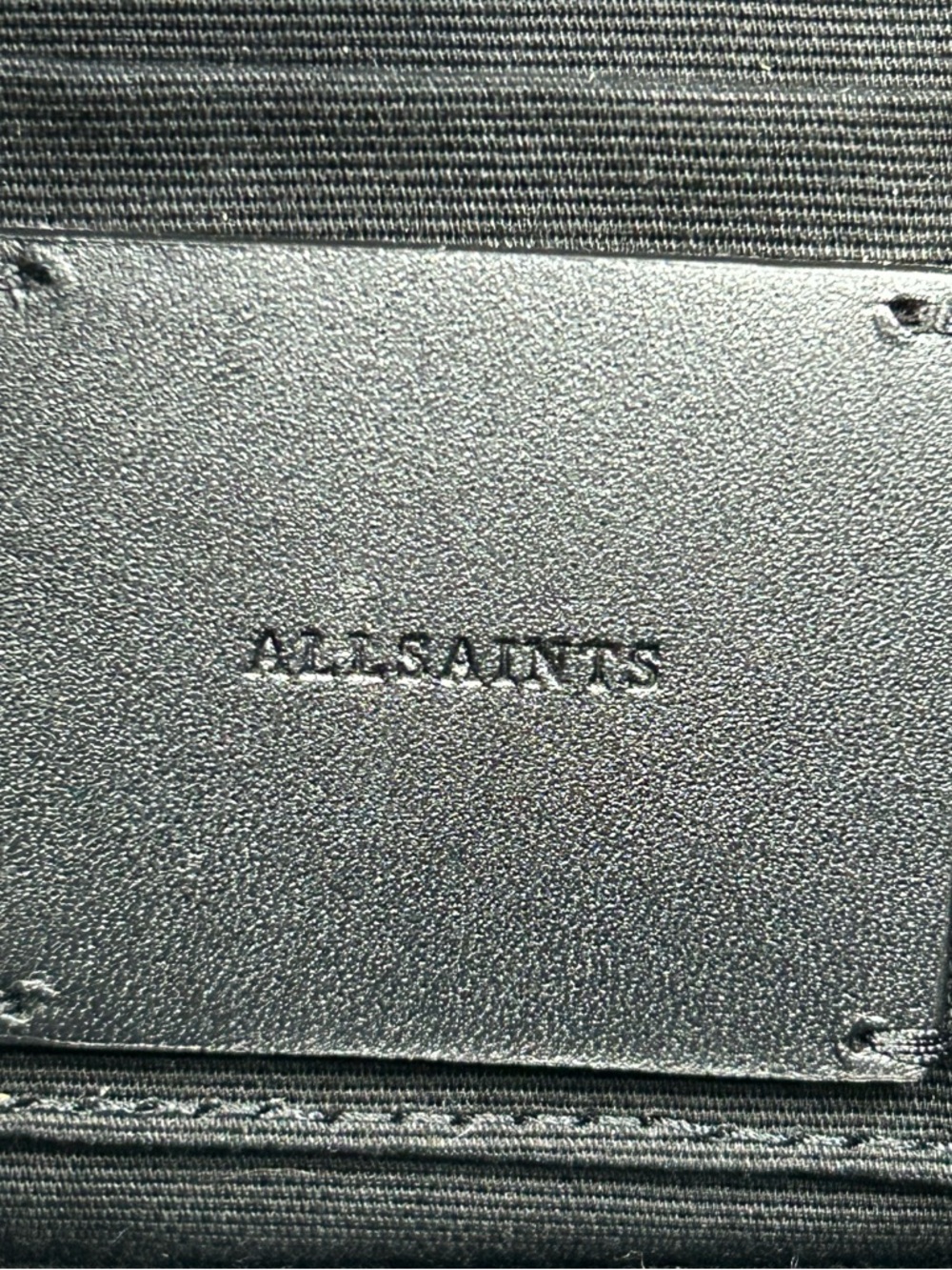 All Saints Vincent Lamb Leather Crossbody Bag Gray - Picture 13 of 15